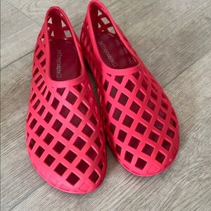 Jeffrey Campbell Women's Bright Red Cutout Flats